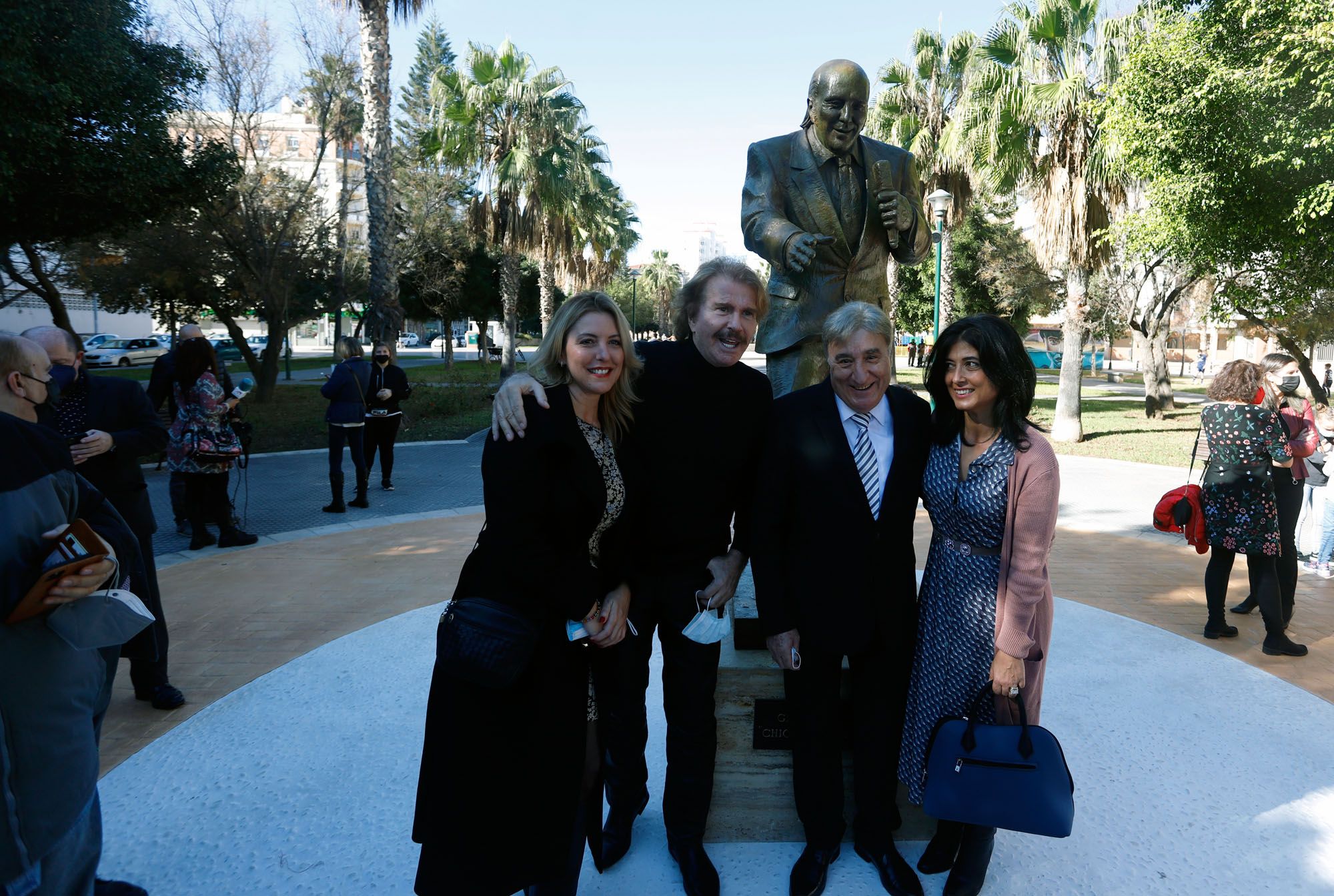 La estatua de Chiquito de la Calzada, inaugurada en el parque que lleva su nombre.