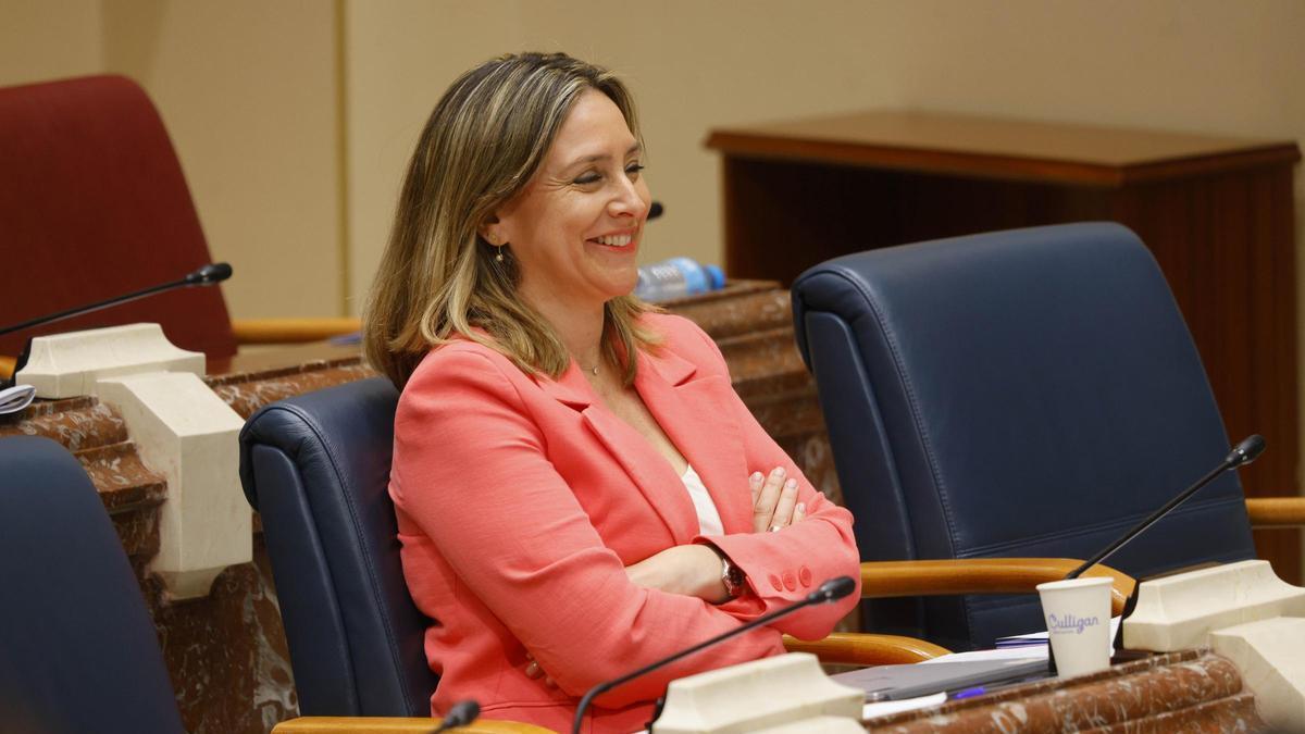 Conchita Ruiz, este viernes en la sesión de control al Gobierno regional.