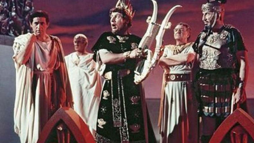 Peter Ustinov como Nerón en la película 'Quo vadis' (1951)