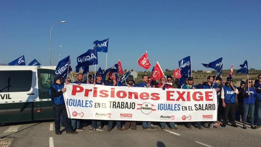 Protestas de funcionarios de prisiones en la cárcel de Campos del Río