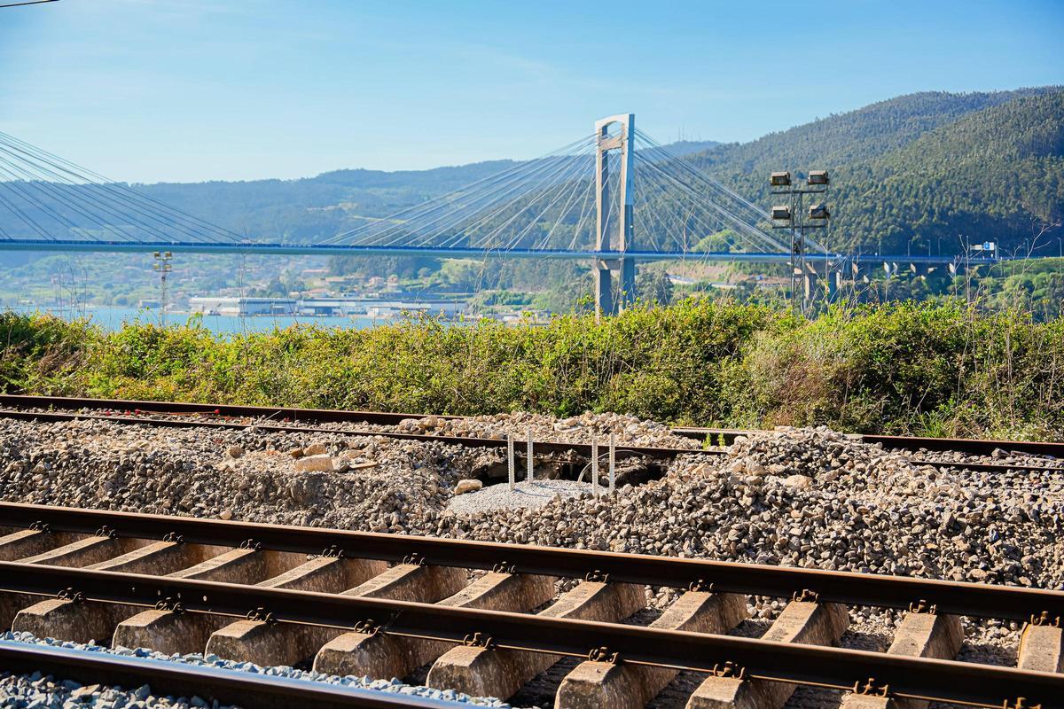 El avance de las obras del Corredor Atlántico cortan el acceso en ferrocarril a Vigo desde el martes