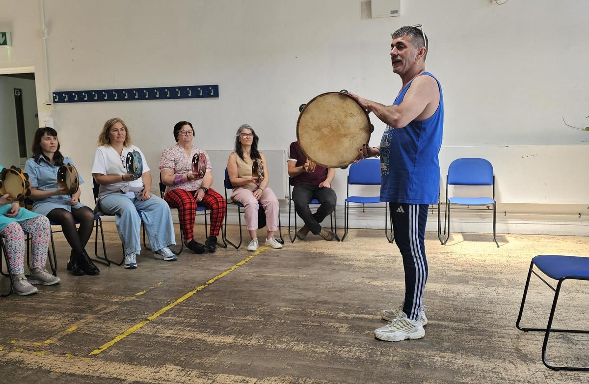 Xisco en uno de los obradoiros.