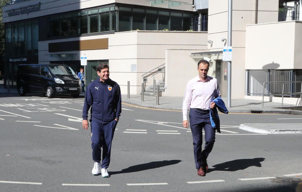 Longoria y Alemany, en el hotel del Valencia CF