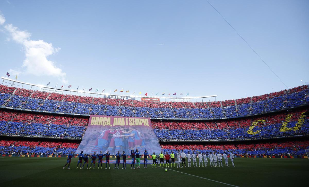 La afición vuelve al Camp Nou para vivir un Barça - Real Madrid.