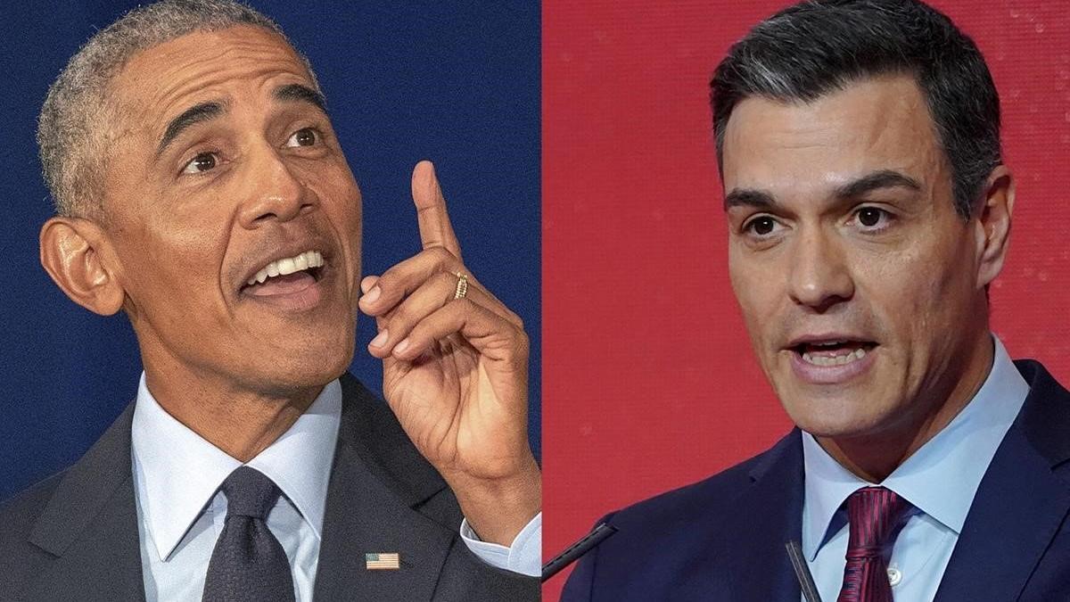 Barack Obama y Pedro Sánchez.