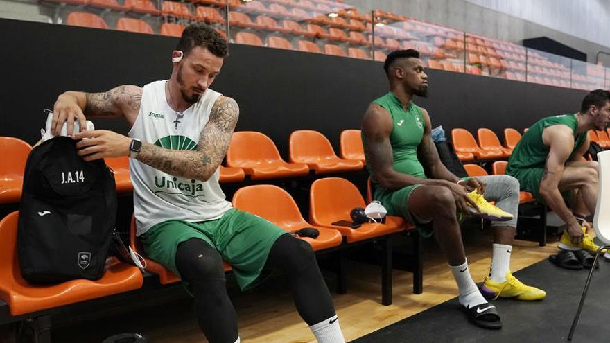 El Unicaja se entrenó por primera vez en La Alquería. Los verdes ya preparan el asalto al título de la Liga Endesa.