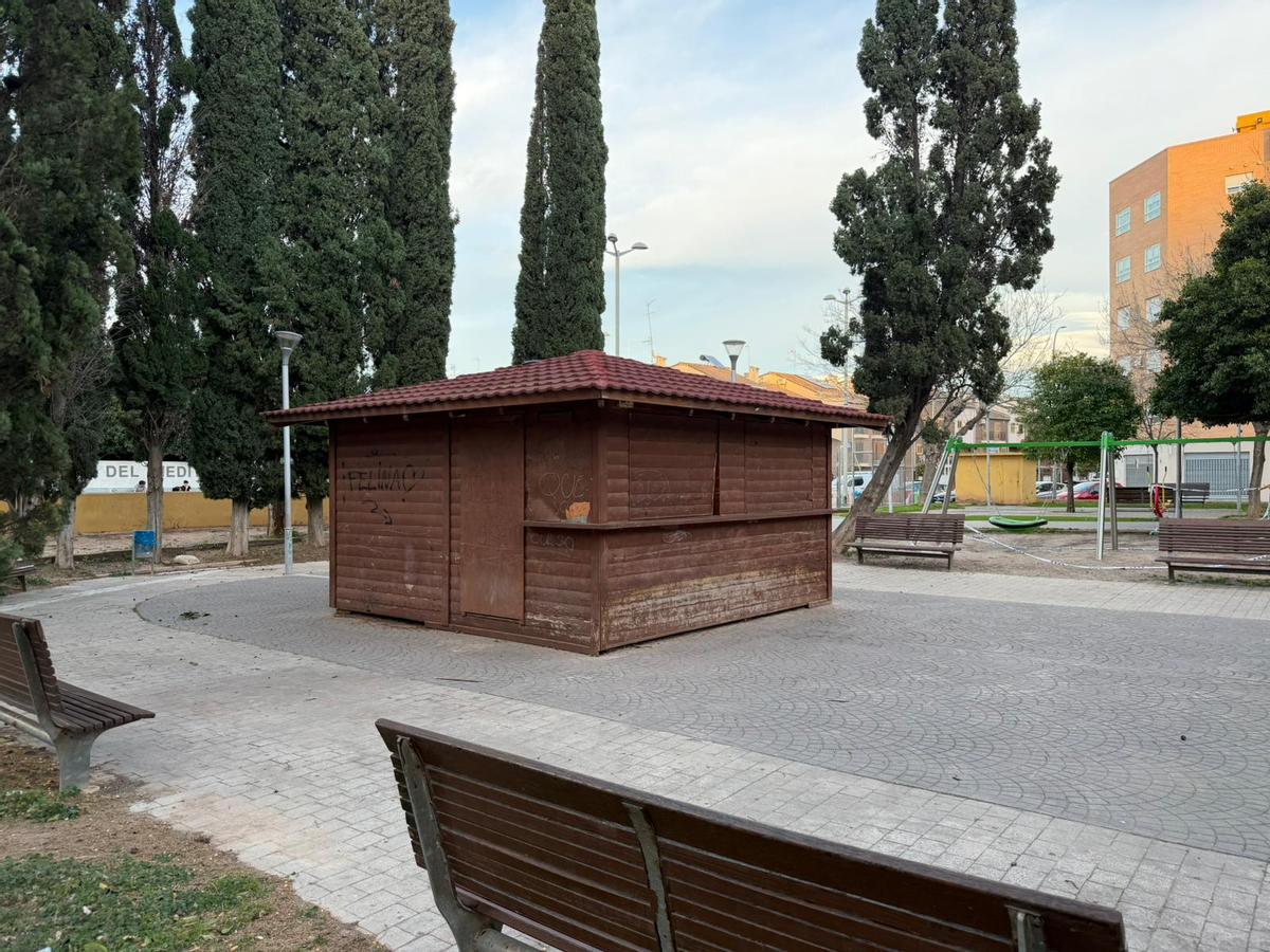 Caseta que funcionaba como cafetería.