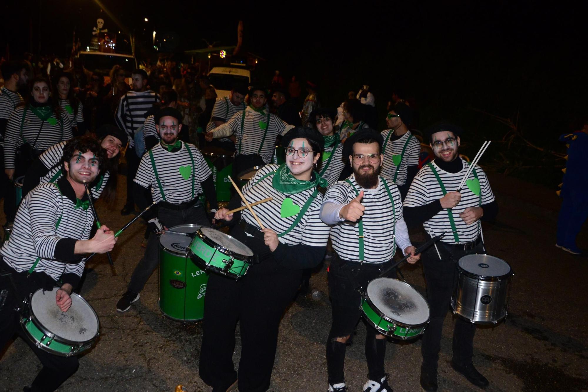 El Enterro da Sardiña nocturno en Moaña