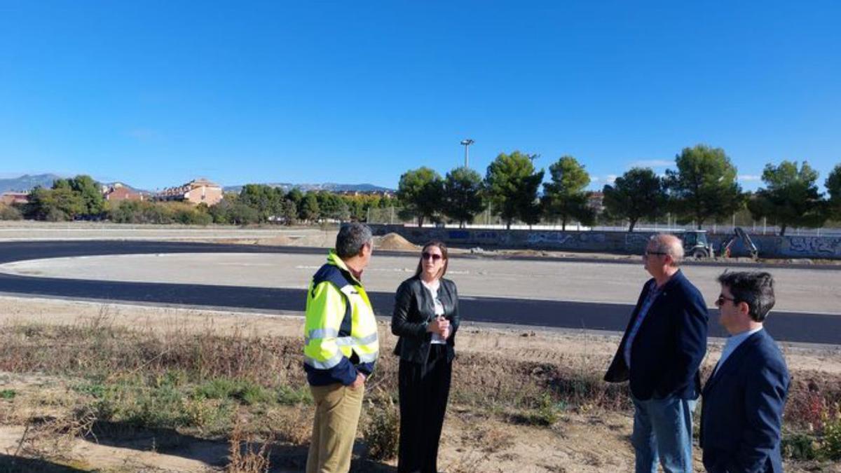 Estado de las obras de la pista de patinaje. | AYUNTAMIENTO DE HUESCA