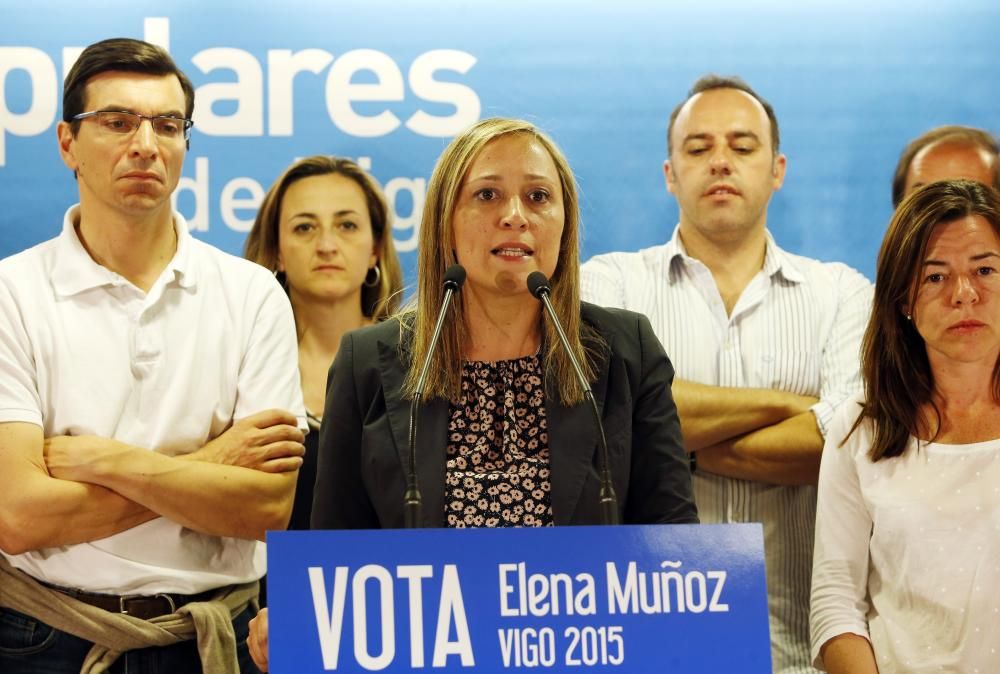 Elena Muñoz, tras la derrota en las municipales de 2015.