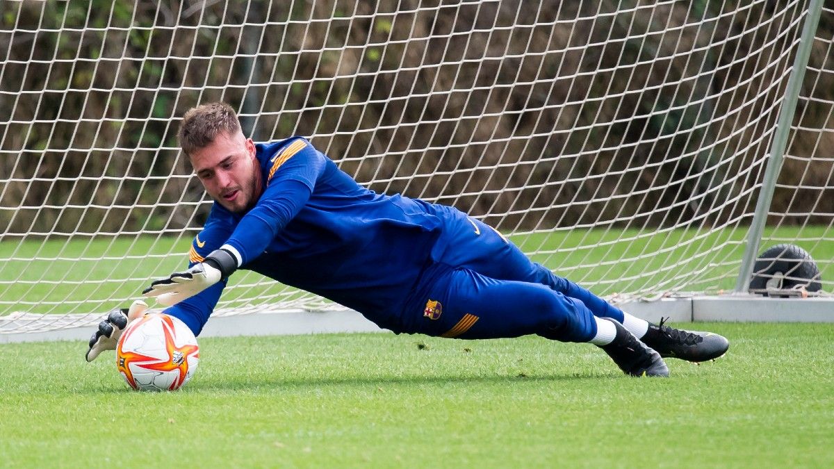 Arnau Tenas durante un entrenamiento