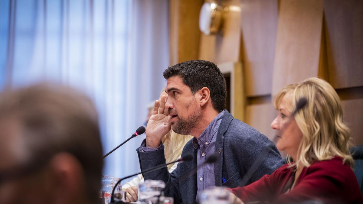 El concejal del PSOE, Horacio Royo, durante una sesión plenaria.