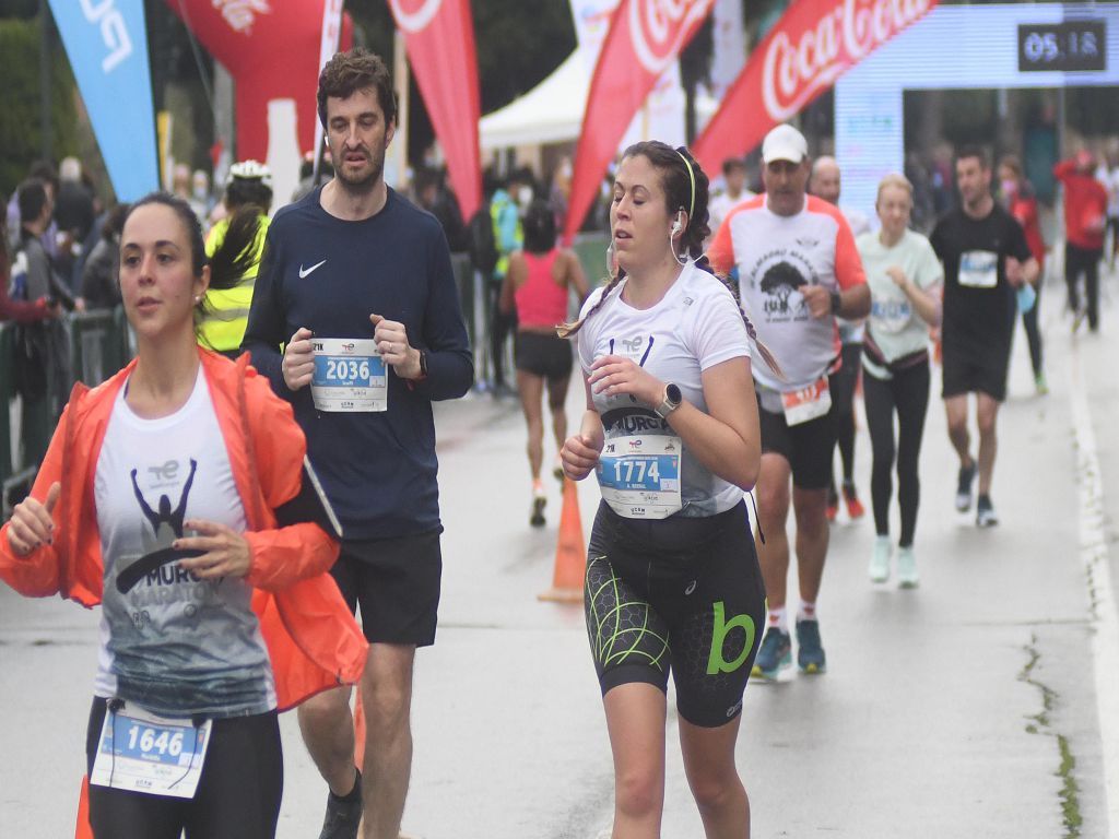 Llegada y podios de la 10k, la media maratón y la maratón de Murcia (I)