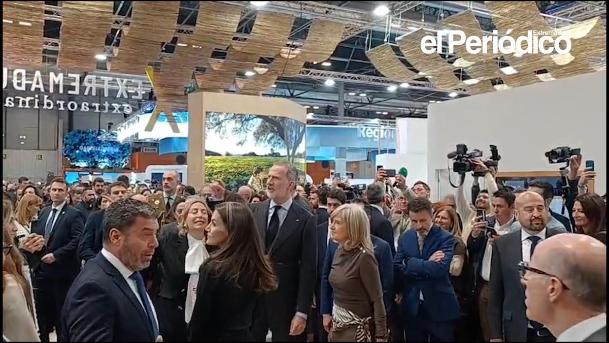 Vídeo | Los reyes visitan el estand de Extremadura en Fitur: "Se han ido enamorados de Extremadura", dice Guardiola