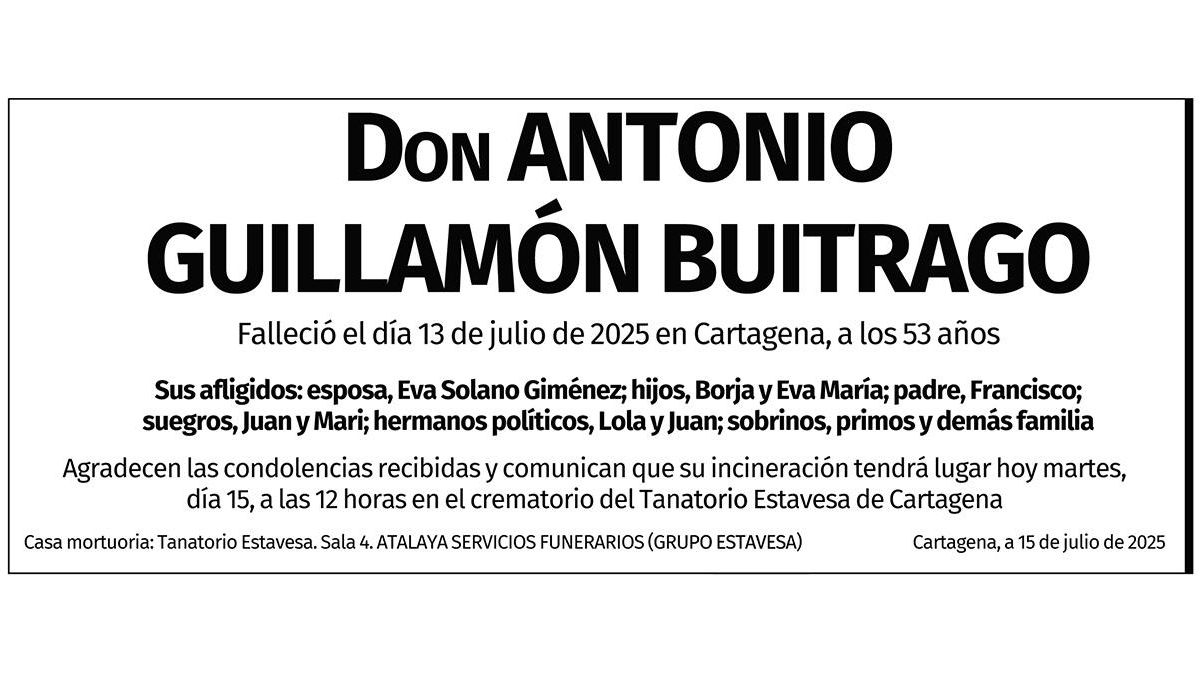 D. Antonio Guillamón Buitrago