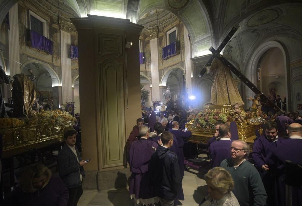 Murcia se queda sin la procesión de los 'salzillos' por la lluvia