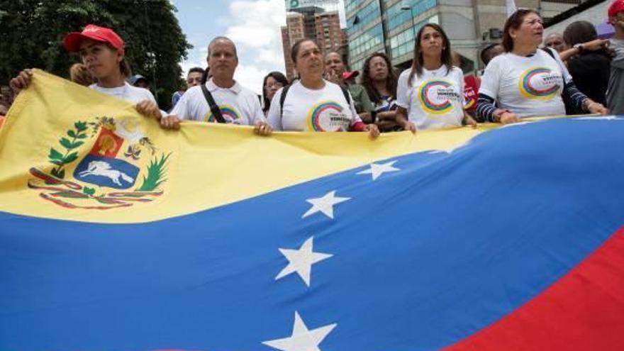 Partidaris de Maduro es manifesten a favor de l&#039;Assemblea Constituent a Caracas.
