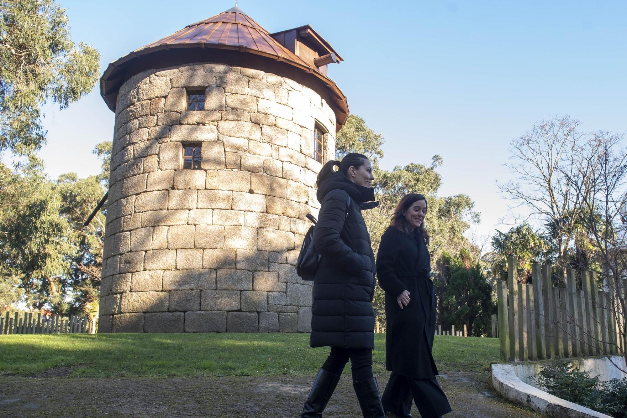 Completada la restauración del molino del parque de Santa Margarita