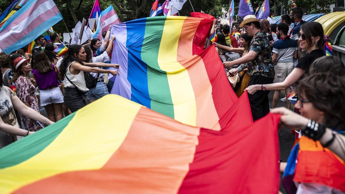 Manifestación del orgullo LGTBI en Cáceres.