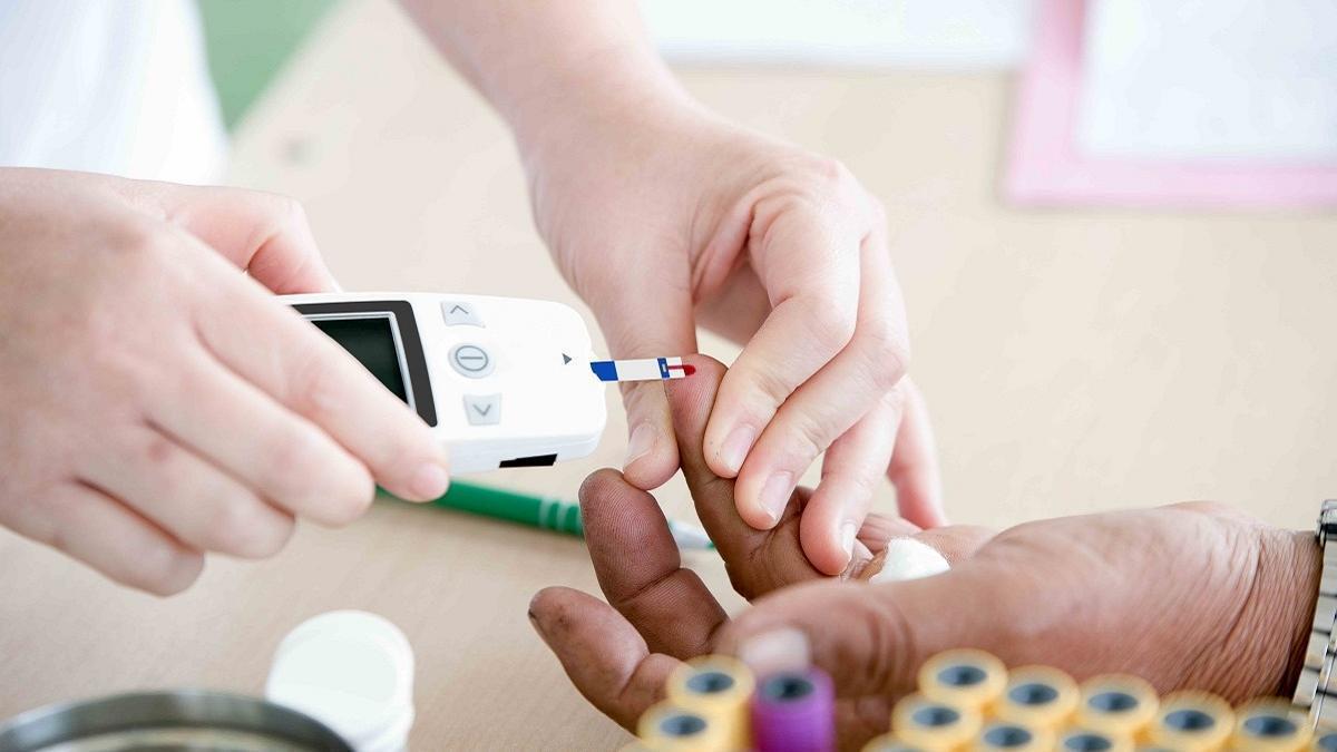 Una prueba de diabetes.