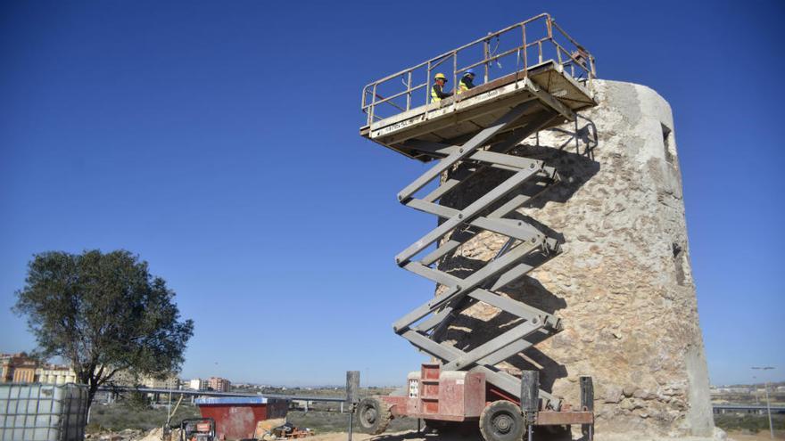 Trabajos en el molino de las Piedras