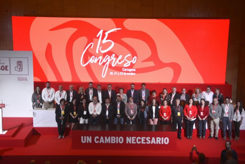 Clausura del congreso del PSRM en Cartagena