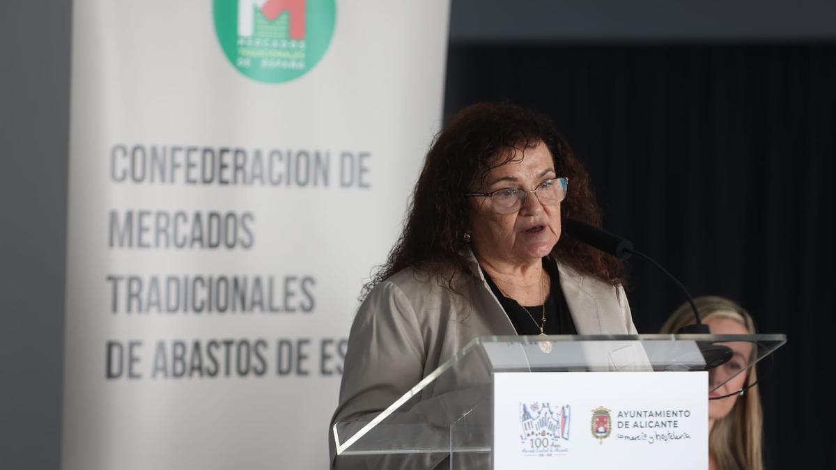 Estefanía Hernández Ramos, durante el encuentro.