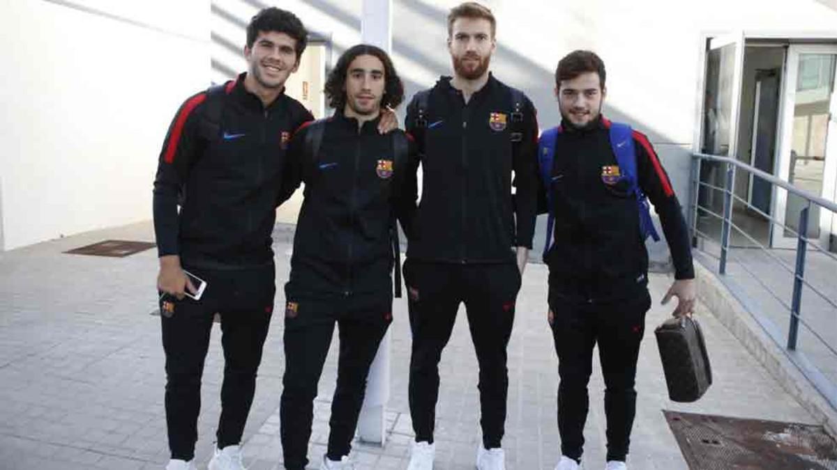 Los cuatro jugadores del filial que han viajado a Múrcia