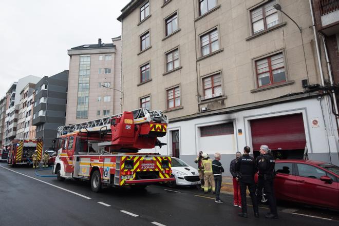 Incendio en un edificio de Monte Alto