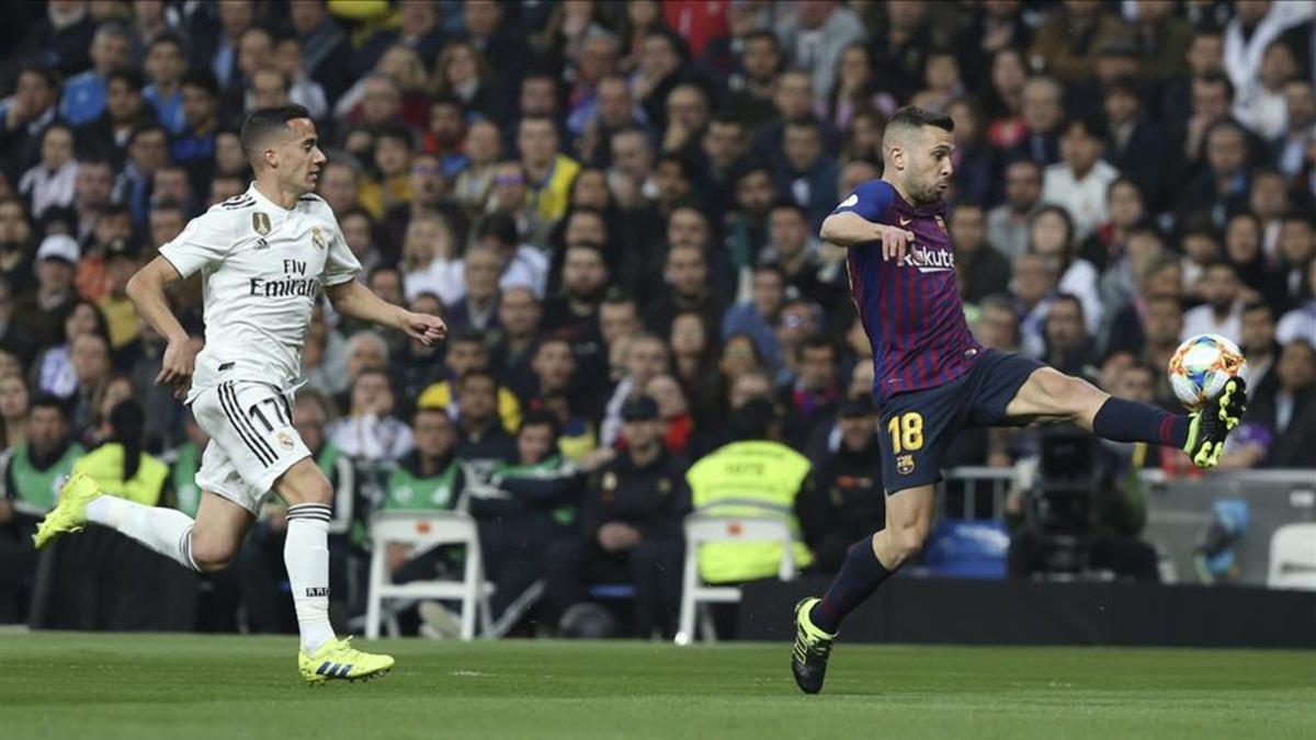 Jordi Alba fue el dueño del lateral izquierdo en el Bernabéu