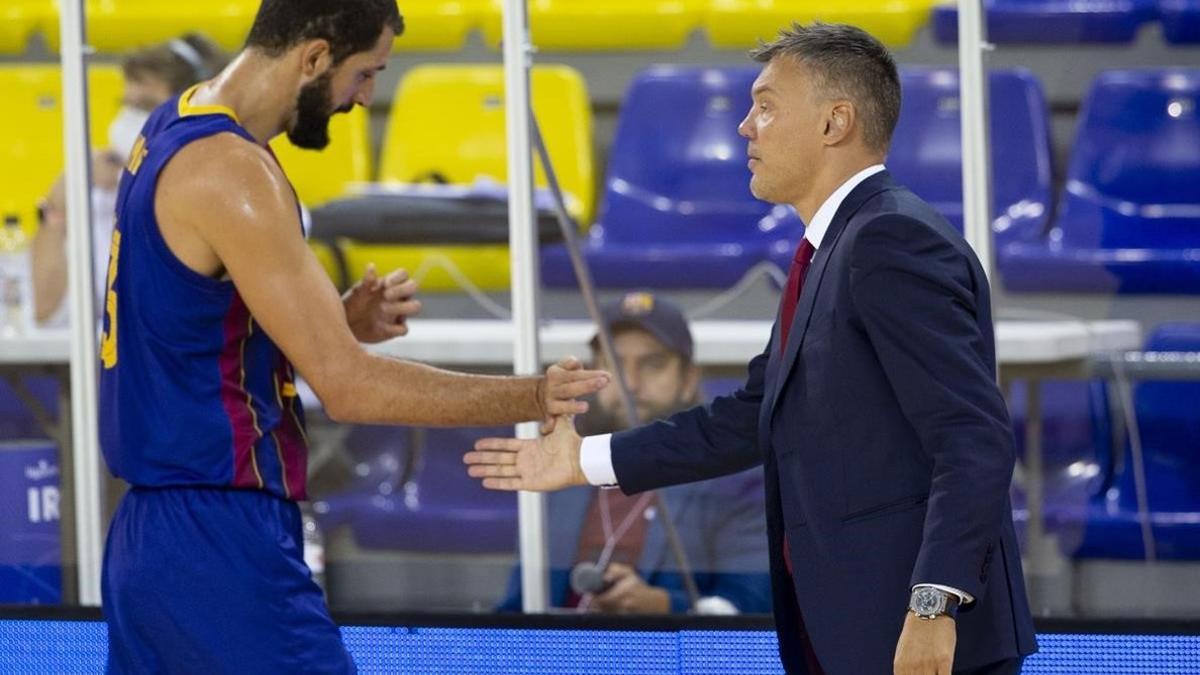 Nikola Mirotic y Sarunas Jasikevicius, dos de los pilares de la ambiciosa apuesta del Barcelona