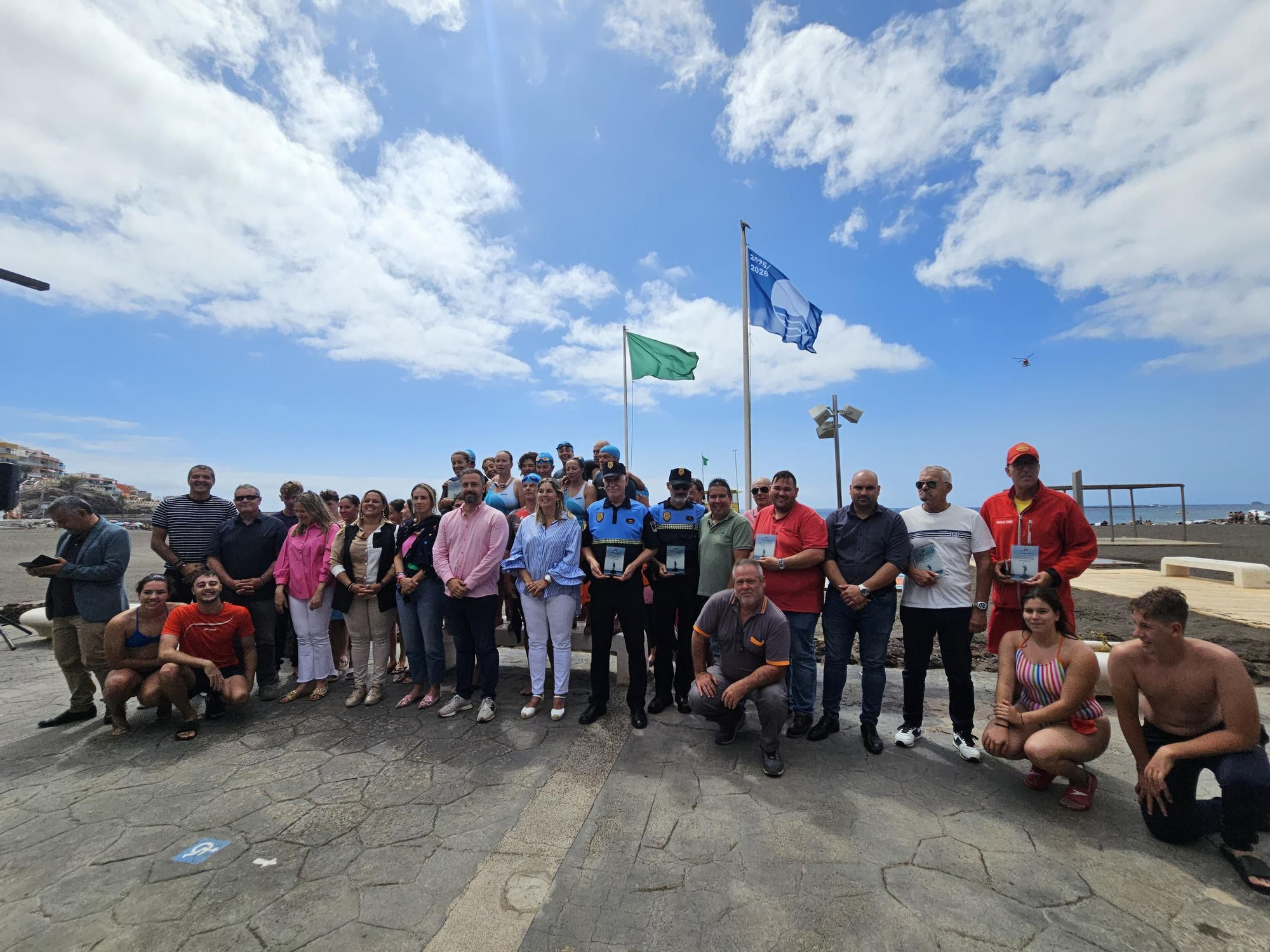 Las banderas azules en las playas de Telde cumplen 25 años y la ciudad lo celebra con un simulacro en Melenara