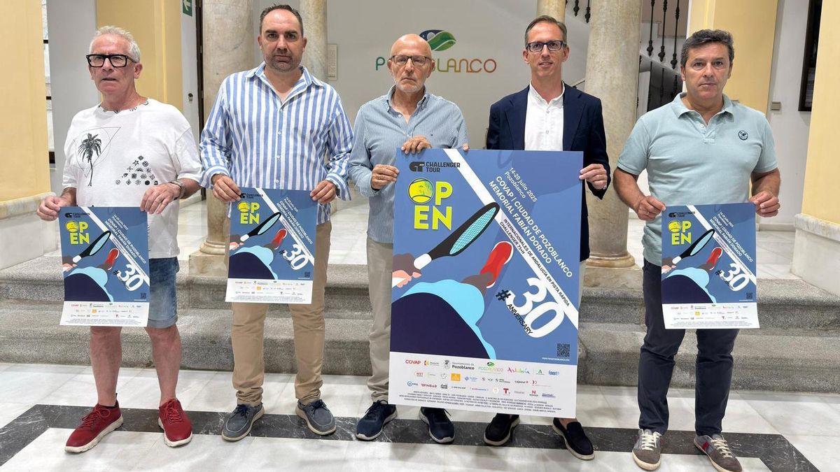 Presentación del cartel del Open Ciudad de Pozoblanco de tenis.