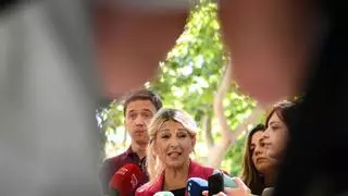 Yolanda Díaz cede protagonismo a sus partidos aliados para pacificar la campaña de Sumar