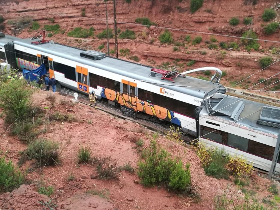 Descarrilament d'un tren a Vacarisses