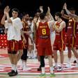 España celebra su victoria ante Finlandia