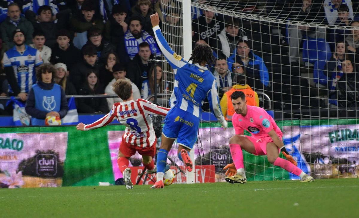 El Dépor cae con orgullo en el partido de Copa contra el Atlético de Madrid en Riazor