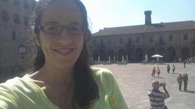 Adriana Lozano en la compostelana praza da Quintana. // FDV