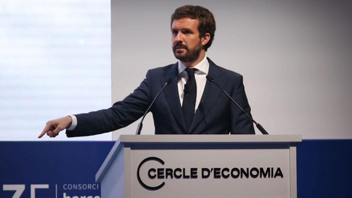 Pablo Casado, en el Cercle d'Economia de Barcelona