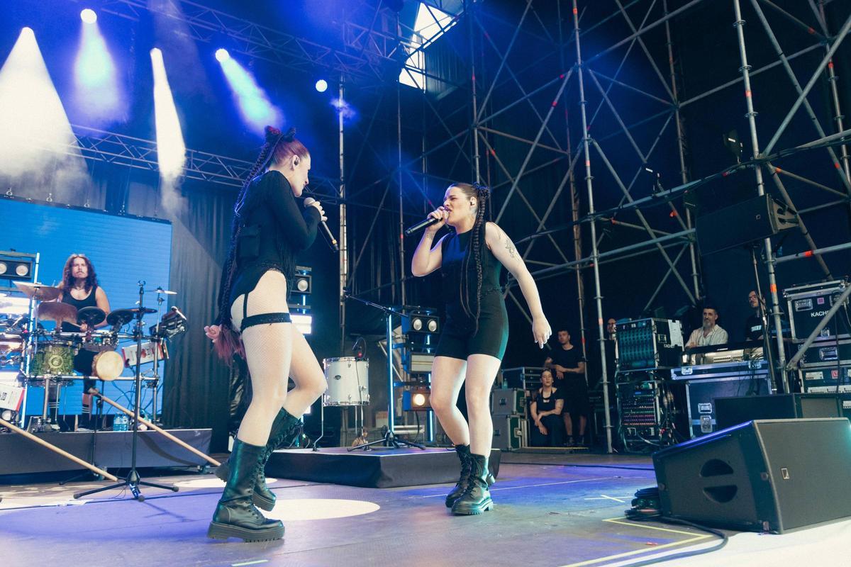 Tanxugueiras durante a súa actuación o ano pasado nas festas da Ascensión