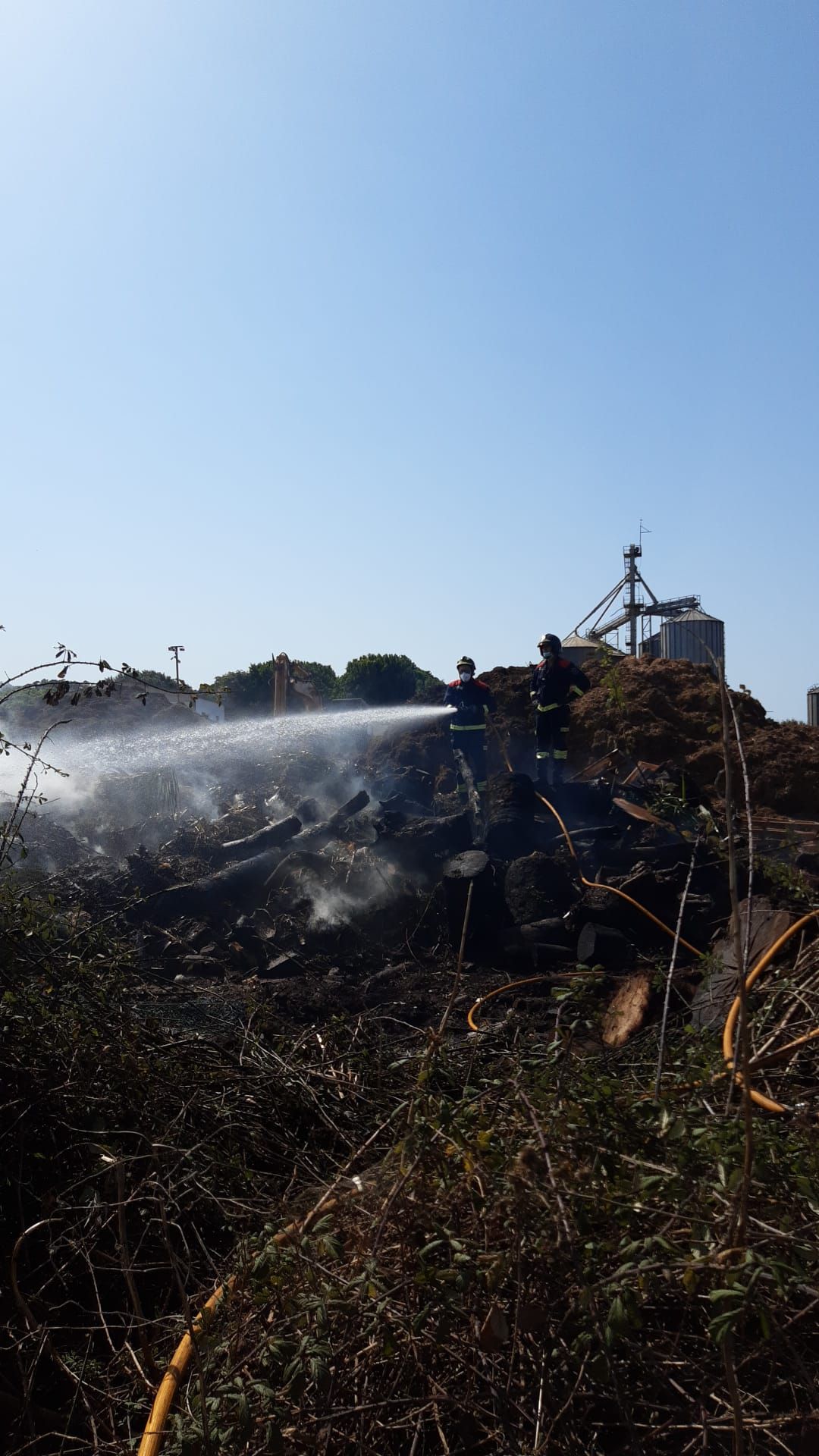 Incendio de rastrojos en La Laguna