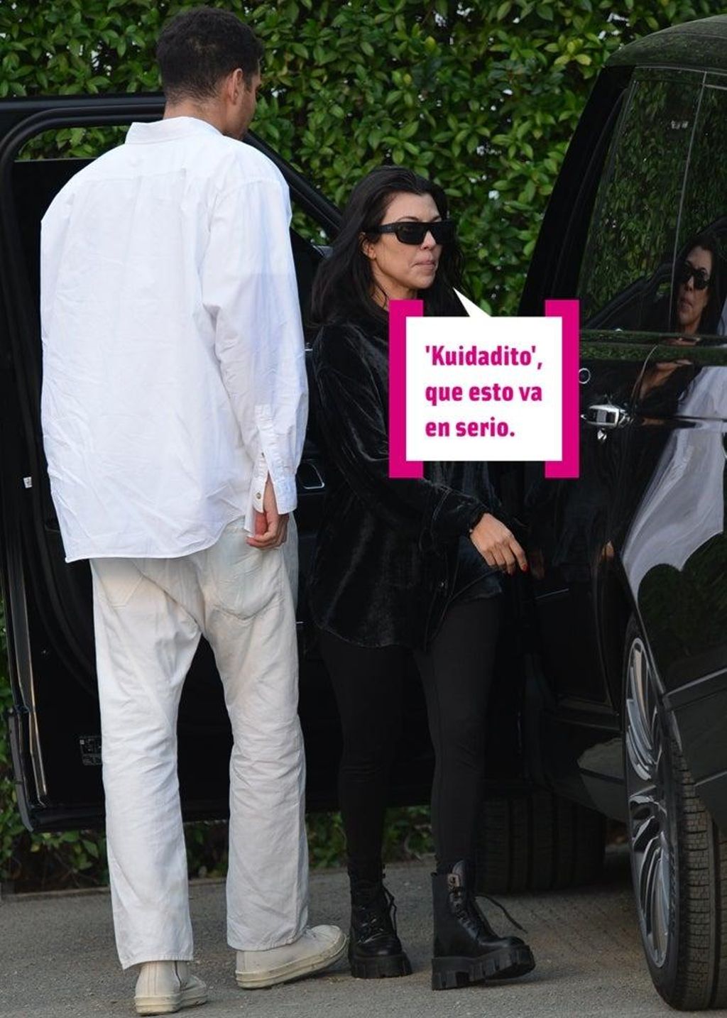 Kourtney Kardashian en el coche