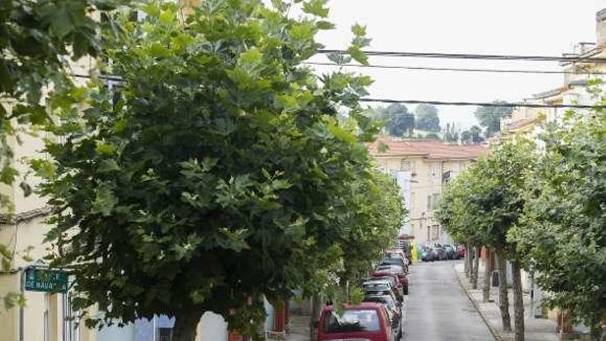 La calle Navarra, en el barrio de La Carriona, donde se produjo la detención.