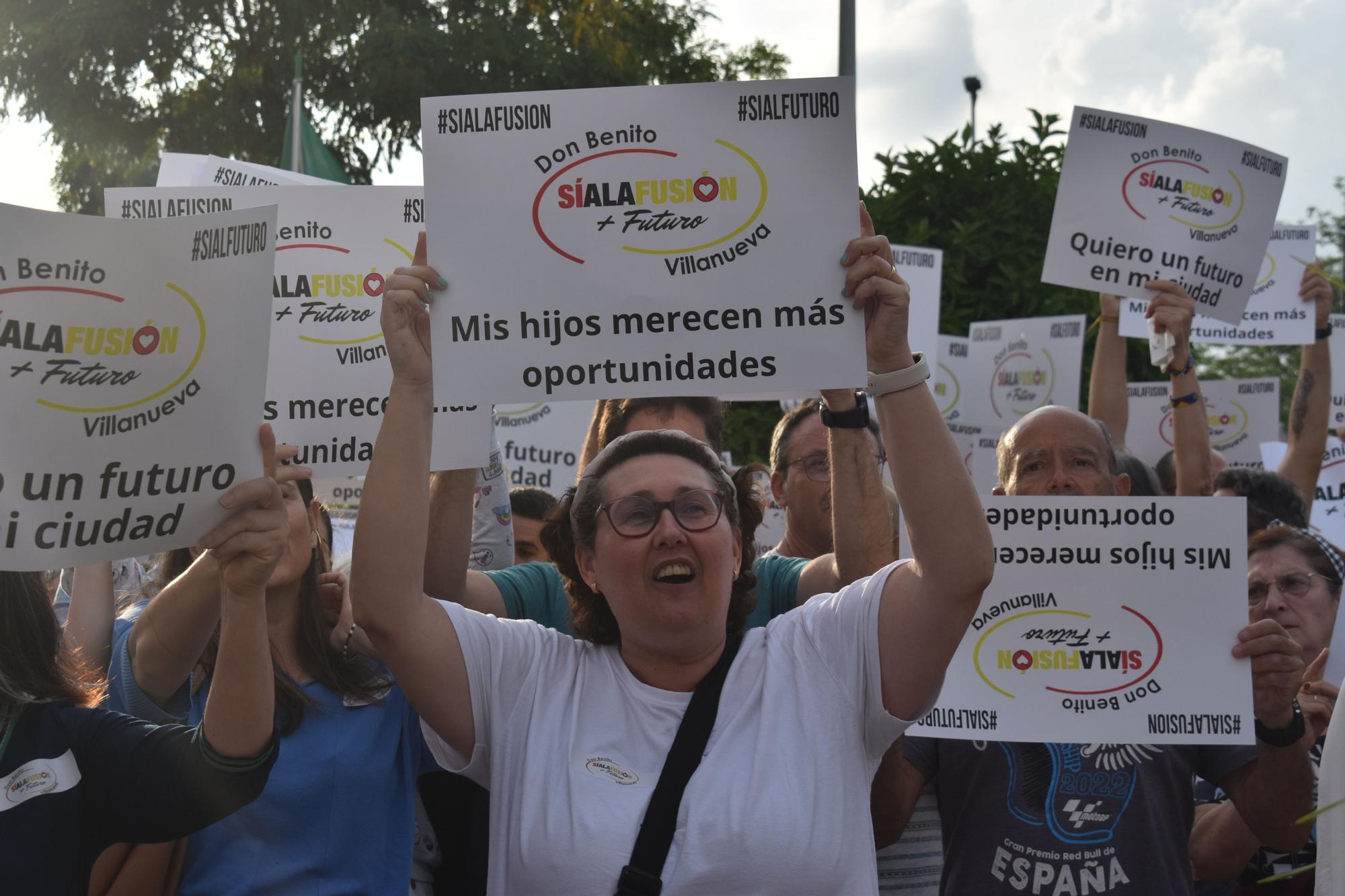 Manifestación en Don Benito por la fusión con Villanueva