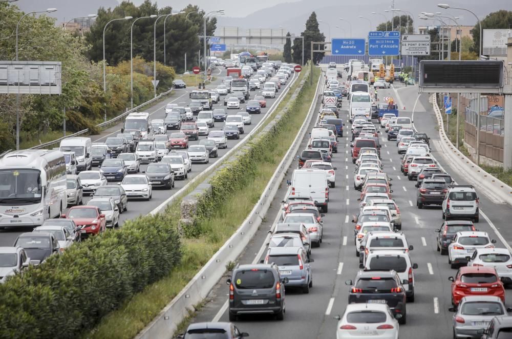 Vekehrskollaps auf der Ringautobahn von Palma