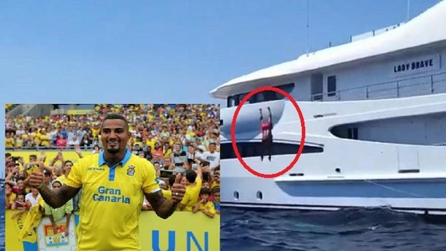 Viral | Boateng se marca un 'balconing' marítimo