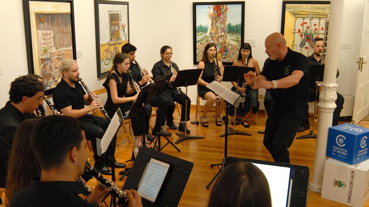 El recital de Música de Cámara celebrado este martes en el Museo Ramón María Aller de Lalín.