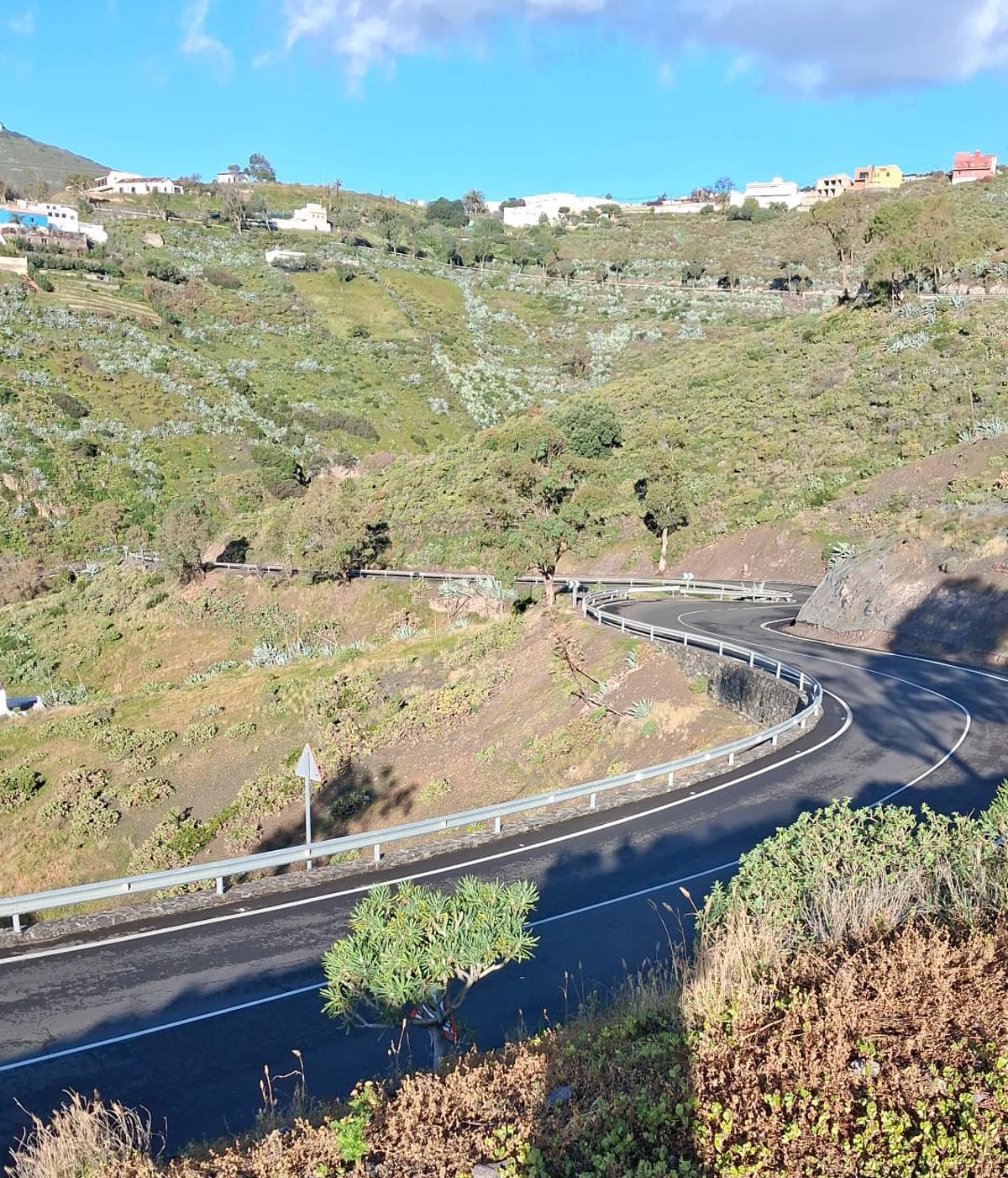 Uno de los tramos por donde iba a pasar el Rallye de Santa Brígida