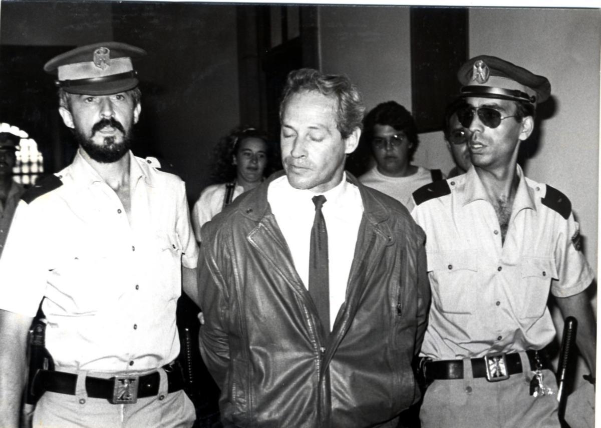 Ángel Cabrera Batista, 'El Rubio', cuando fue trasladado para el juicio en su contra .