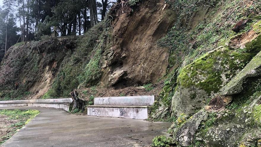 Preocupación por los corrimientos de tierra de los acantilados de Tanxil y Tronco sobre el paseo marítimo